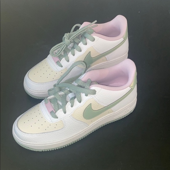 Nike Other - NIB Nike Air Force 1 White, Light Green and Yellow Youth Size 5